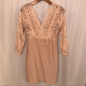 Bebe Lace/Bodycon dress